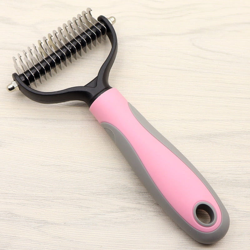 Aber Pet Long-haired Dogknot Comb Double-sided Blade Dog