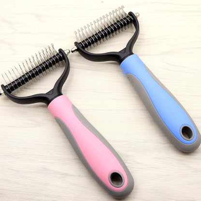 Aber Pet Long-haired Dogknot Comb Double-sided Blade Dog