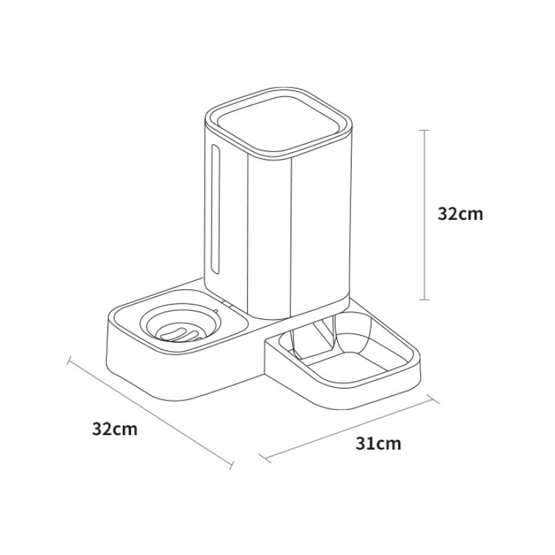 Aber Pet Automatic Food and Water Dispenser