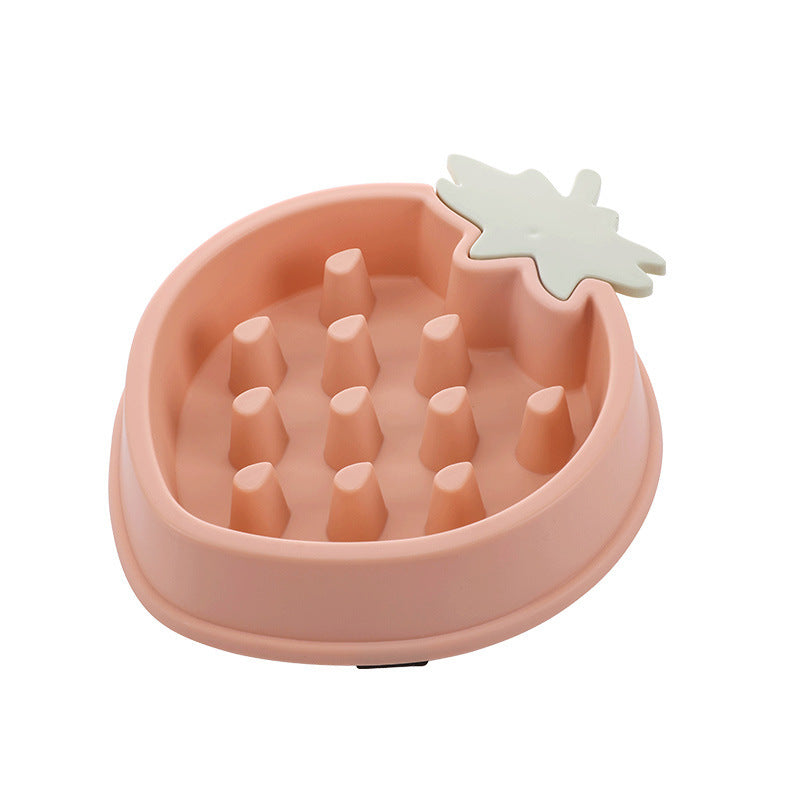 Aber Cute Strawberry Slow Feeder Bowl