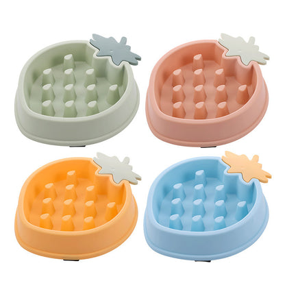 Aber Cute Strawberry Slow Feeder Bowl